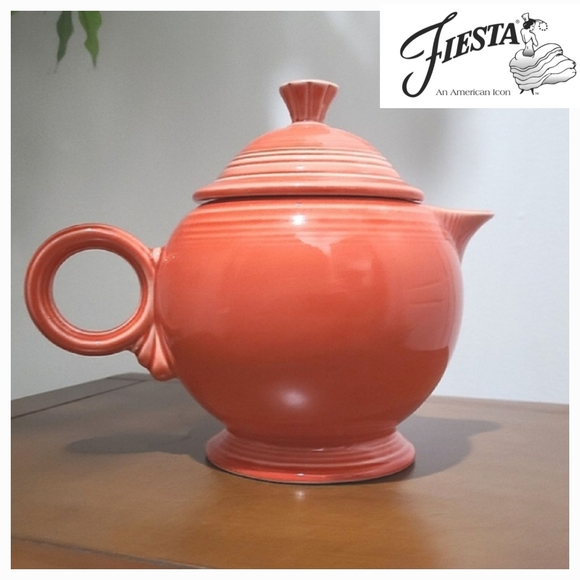 Fiestaware Other - Fiesta Tablewear Co. Full Size 44oz Persimmon Covered Ceramic Teapot
